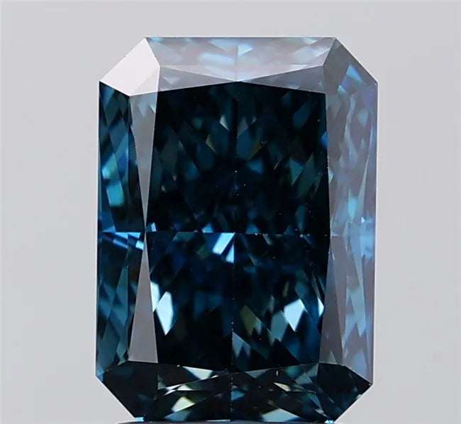 3.03ct Radiant Lab Grown Diamond (Colour Fancy Deep Greenish Blue, Clarity VS1, IGI Certified)