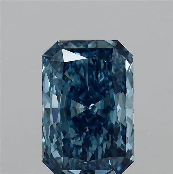 3.03ct Radiant Lab Grown Diamond (Colour Fancy Vivid Blue, Clarity VVS2, IGI Certified)