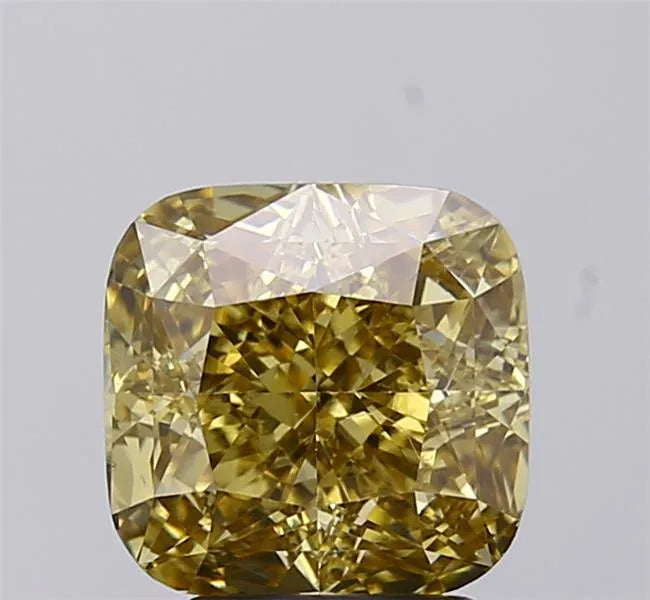 3.04ct Cushion modified Lab Grown Diamond (Colour Fancy Intense Yellow, Clarity VS1, IGI Certified)