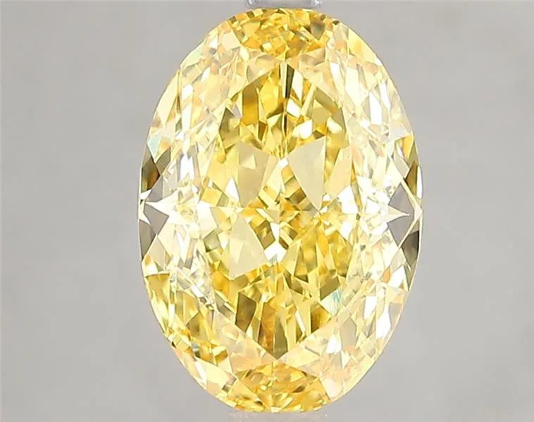 3.05ct Oval Lab Grown Diamond (Colour Fancy Vivid Yellow, Clarity VS1, IGI Certified)