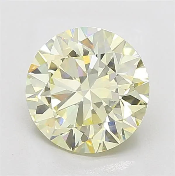 3.05ct Round Lab Grown Diamond (Colour Fancy Light Yellow, Clarity VS1, Cut ID, IGI Certified)