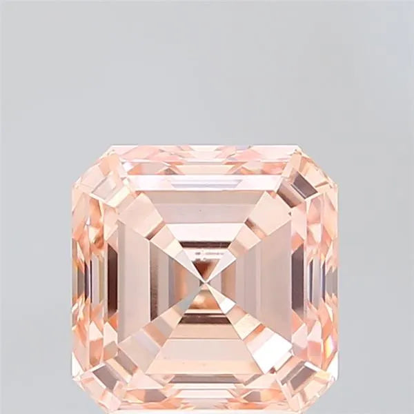 3.05ct Square emerald Lab Grown Diamond (Colour Fancy Intense Orange Pink, Clarity VS1, IGI Certified)