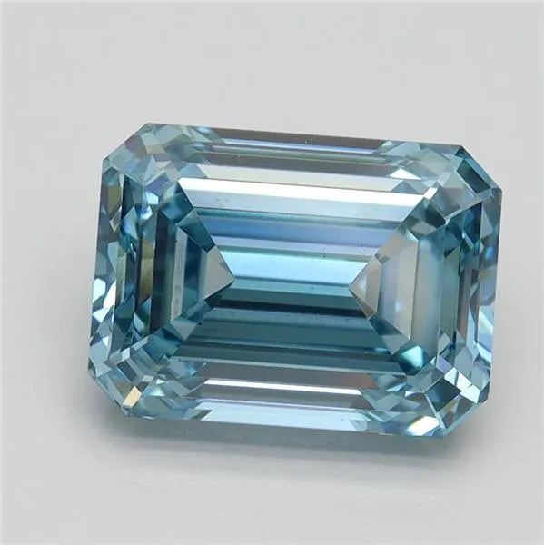 3.11ct Emerald Lab Grown Diamond (Colour Fancy Intense Blue, Clarity VS2, IGI Certified)