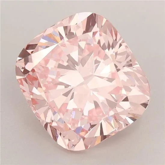 3.19ct Cushion brilliant Lab Grown Diamond (Colour Fancy Vivid Pink, Clarity VS2, IGI Certified)