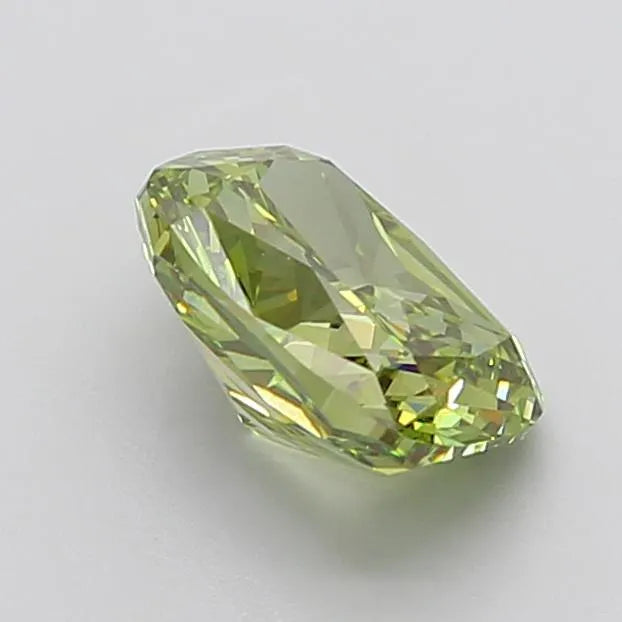 3.19ct Cushion modified Lab Grown Diamond (Colour Fancy Vivid Green, Clarity VS1, IGI Certified)