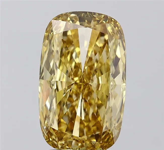 3.51ct Cushion modified Lab Grown Diamond (Colour Fancy Intense Yellow, Clarity VS1, IGI Certified)