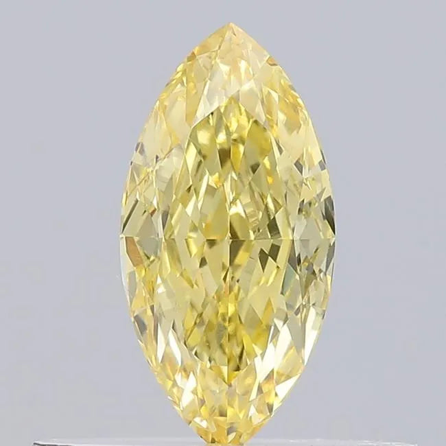 3.59ct Marquise Lab Grown Diamond (Colour Fancy Vivid Yellow, Clarity VS1, IGI Certified)