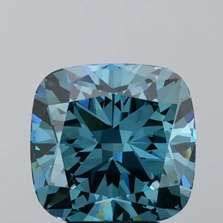 3.84ct Cushion brilliant Lab Grown Diamond (Colour Fancy Vivid Blue, Clarity VS1, IGI Certified)