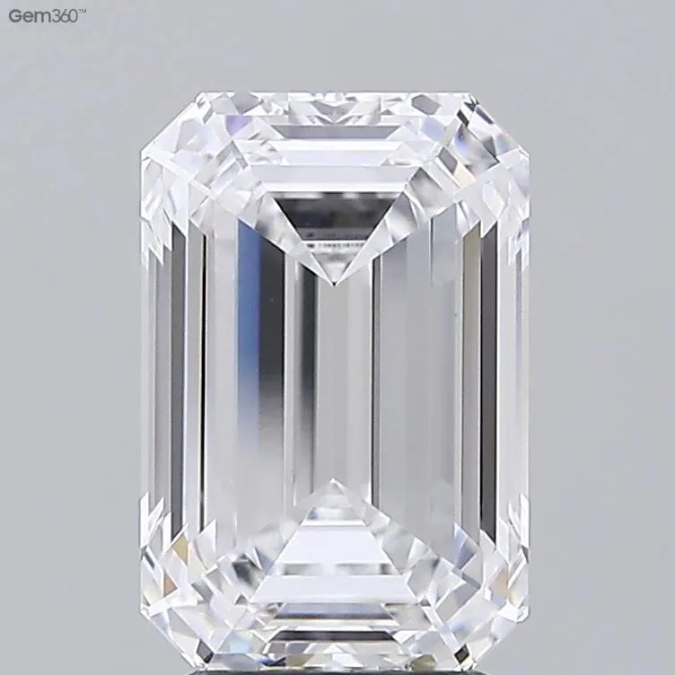3.89ct Emerald Lab Grown Diamond (Colour D, Clarity VVS2, IGI Certified)