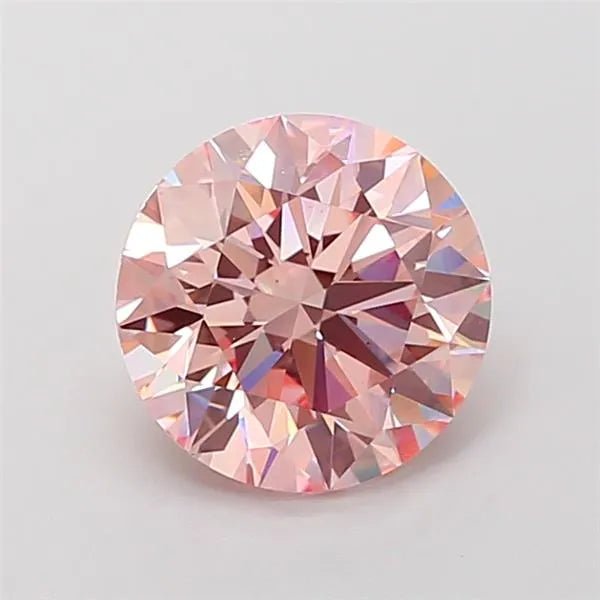 3.09ct Round Lab Grown Diamond (Colour Fancy Intense Pink, Clarity VS1, Cut ID, IGI Certified) - Jewelry by Cleo