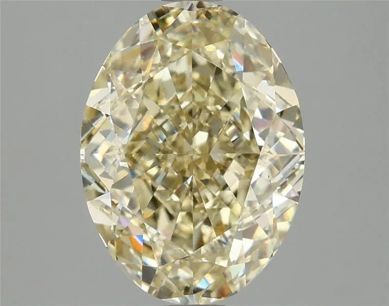 3.10ct Oval Lab Grown Diamond (Colour Fancy Yellow, Clarity VS1, IGI Certified) - Jewelry by Cleo