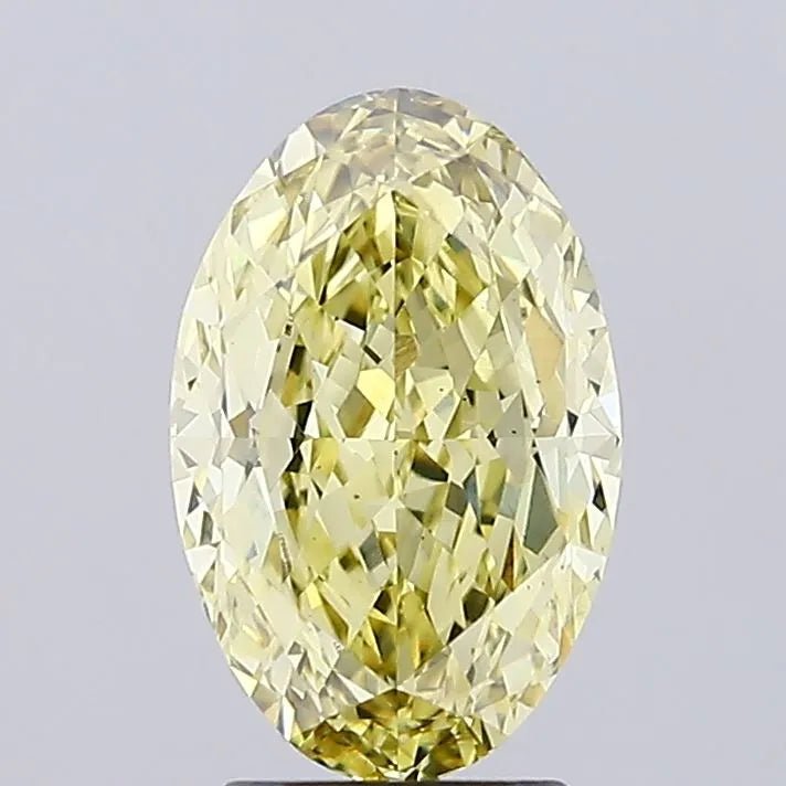3.12ct Oval Lab Grown Diamond (Colour Fancy Yellow, Clarity VS1, IGI Certified) - Jewelry by Cleo