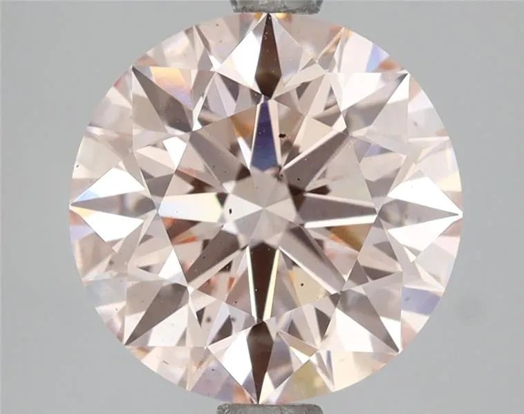 3.19ct Round Lab Grown Diamond (Colour Fancy Pink, Clarity VS2, Cut EX, IGI Certified) - Jewelry by Cleo