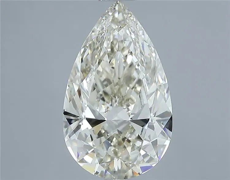 3.20ct Pear Natural Diamond (Colour K, Clarity VVS2, Cut VG, IGI Certified) - Jewelry by Cleo