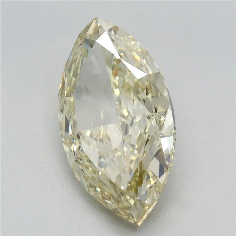 3.52ct Marquise Lab Grown Diamond (Colour Fancy Light Yellow, Clarity VS1, IGI Certified) - Jewelry by Cleo