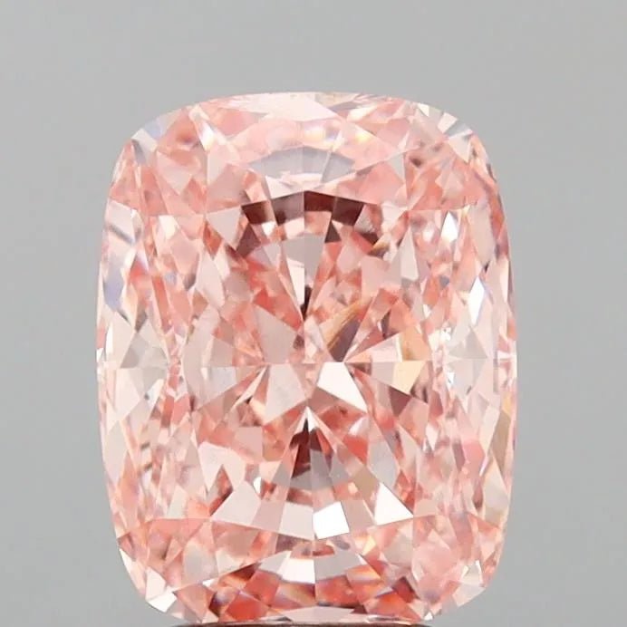 3.53ct Cushion modified Lab Grown Diamond (Colour Fancy Intense Pink, Clarity VVS2, IGI Certified) - Jewelry by Cleo