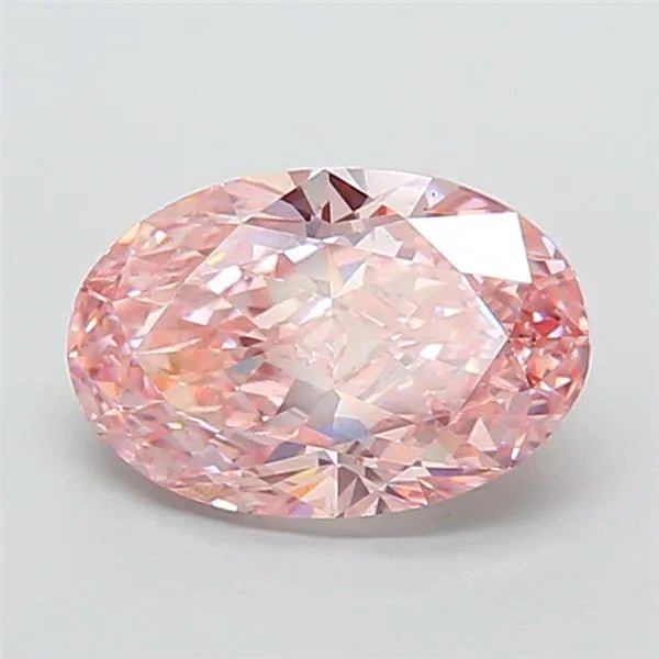 3.56ct Oval Lab Grown Diamond (Colour Fancy Vivid Pink, Clarity VS2, IGI Certified) - Jewelry by Cleo