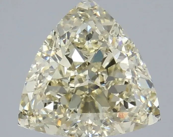 3.60ct Triangular Lab Grown Diamond (Colour Fancy Light Yellow, Clarity VVS2, IGI Certified) - Jewelry by Cleo