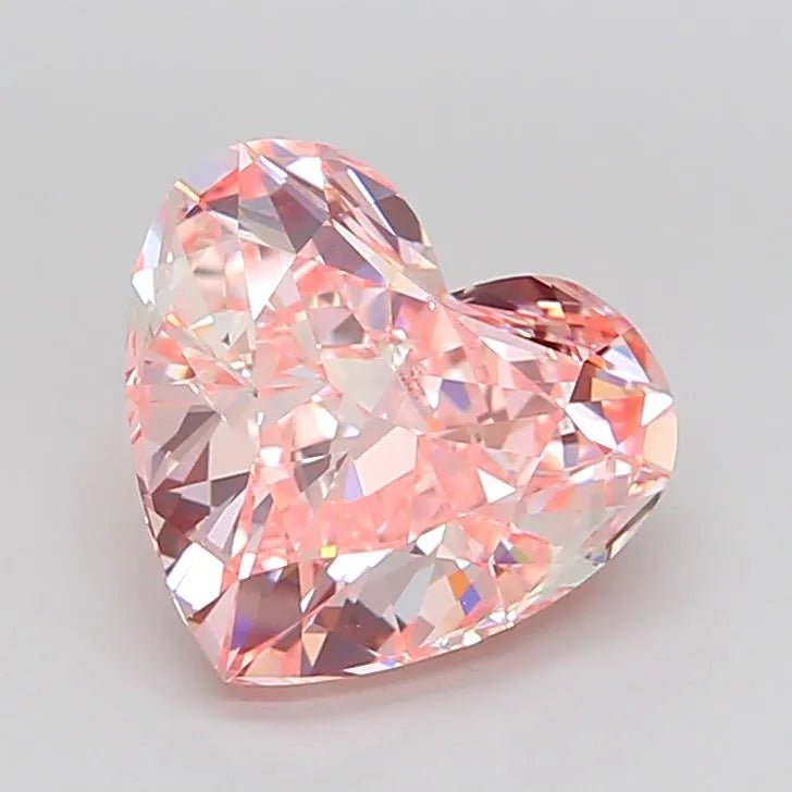 3.62ct Heart Lab Grown Diamond (Colour Fancy Intense Pink, Clarity VVS1, Cut GD, IGI Certified) - Jewelry by Cleo