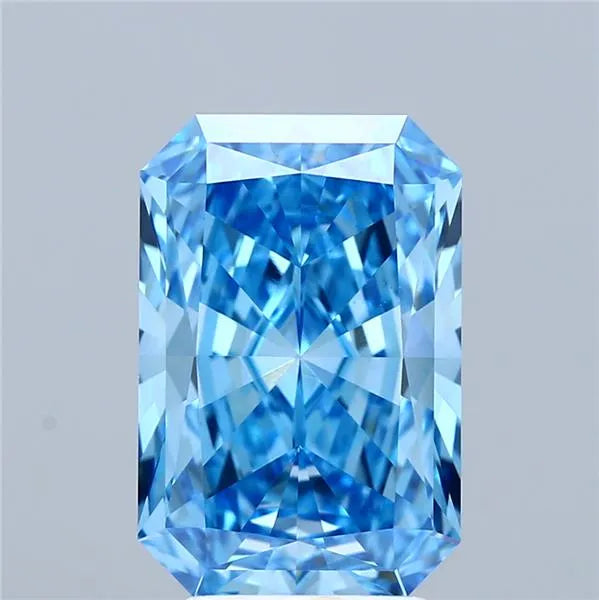 4.00ct Radiant Lab Grown Diamond (Colour Fancy Vivid Blue, Clarity VVS2, IGI Certified)