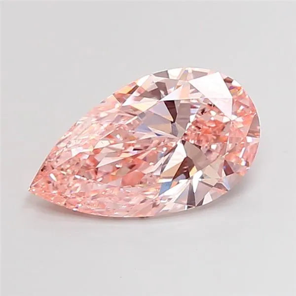 4.01ct Pear Lab Grown Diamond (Colour Fancy Intense Pink, Clarity VS2, IGI Certified)