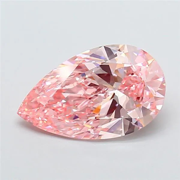 4.01ct Pear Lab Grown Diamond (Colour Fancy Vivid Pink, Clarity VVS2, IGI Certified)