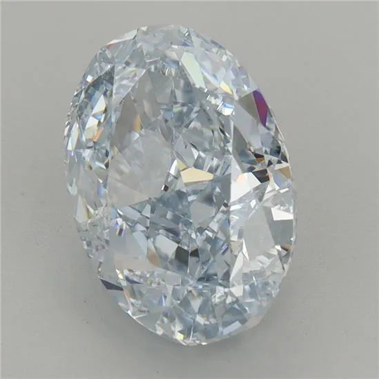 4.02ct Oval Lab Grown Diamond (Colour Fancy Light Blue, Clarity VVS2, IGI Certified)