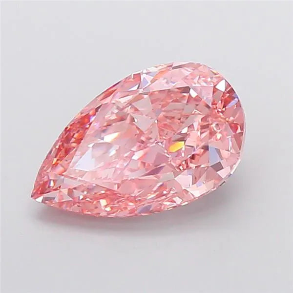 4.02ct Pear Lab Grown Diamond (Colour Fancy Vivid Pink, Clarity VVS2, IGI Certified)