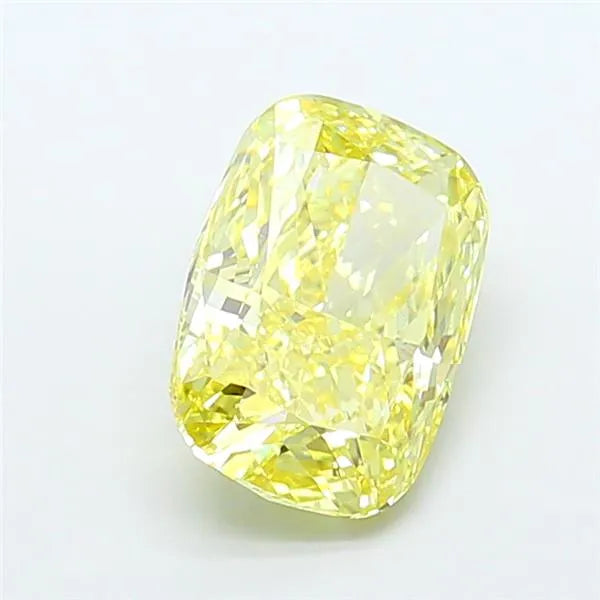 4.06ct Cushion modified Lab Grown Diamond (Colour Fancy Intense Yellow, Clarity VVS2, IGI Certified)