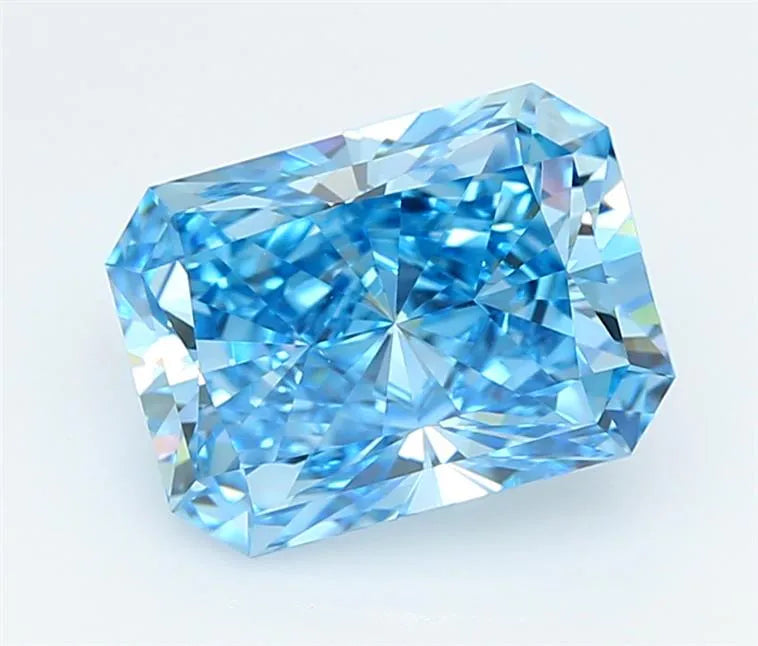 4.19ct Radiant Lab Grown Diamond (Colour Fancy Vivid Blue, Clarity VS1, IGI Certified)