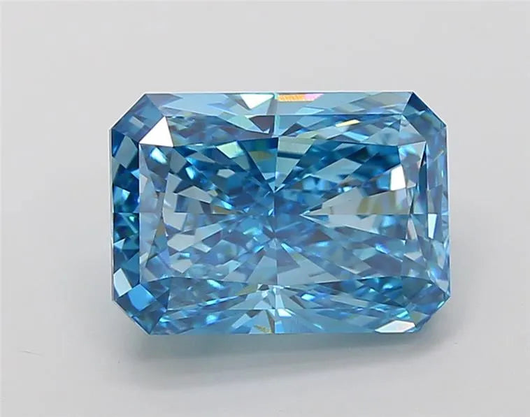 4.51ct Radiant Lab Grown Diamond (Colour Fancy Vivid Blue, Clarity VS1, IGI Certified)