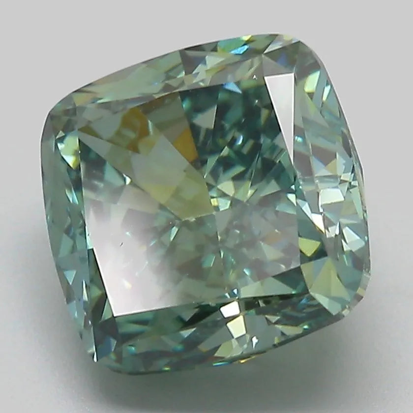 4.72ct Cushion modified Lab Grown Diamond (Colour Fancy Vivid Green, Clarity VS1, IGI Certified)