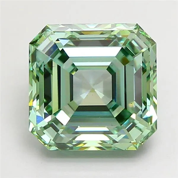 4.78ct Asscher Lab Grown Diamond (Colour Fancy Vivid Green, Clarity VS1, IGI Certified)
