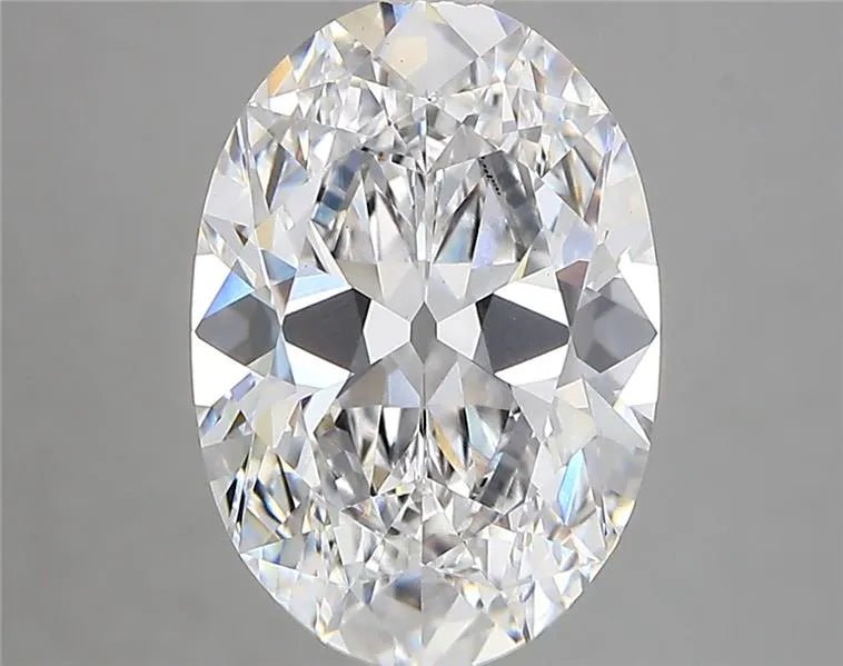4.01ct Oval Lab Grown Diamond (Colour D, Clarity VVS2, IGI Certified) - Jewelry by Cleo