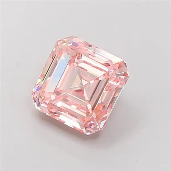 4.03ct Asscher Lab Grown Diamond (Colour Fancy Intense Pink, Clarity VS1, IGI Certified) - Jewelry by Cleo