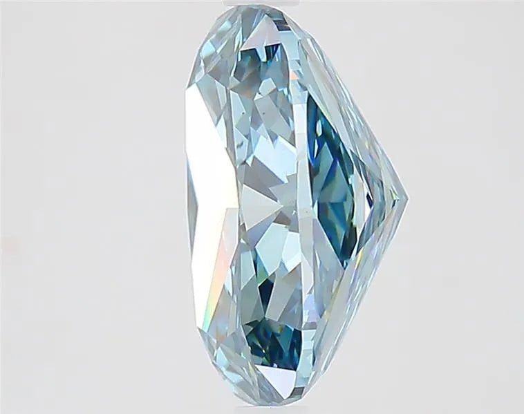 4.32ct Cushion modified Lab Grown Diamond (Colour Fancy Vivid Blue, Clarity VS1, IGI Certified) - Jewelry by Cleo