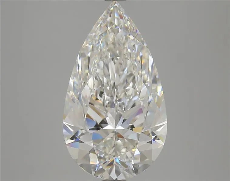 4.37ct Pear Lab Grown Diamond (Colour G, Clarity VS2, IGI Certified) - Jewelry by Cleo