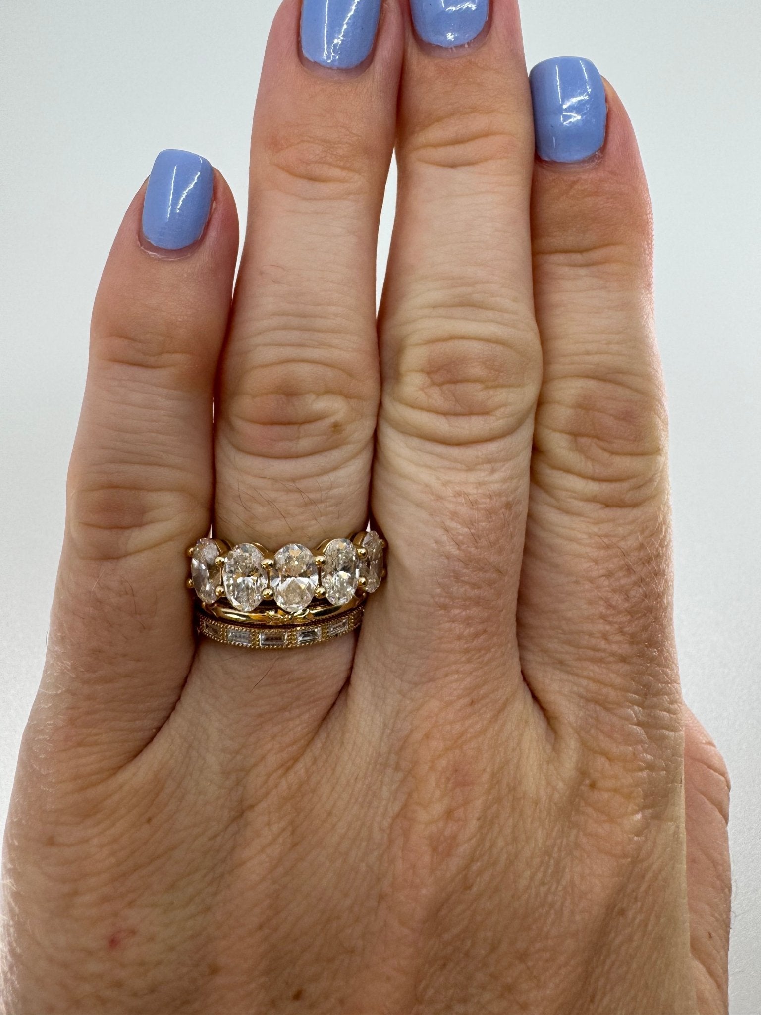 5 stone oval diamond band - Jewelry by Cleo