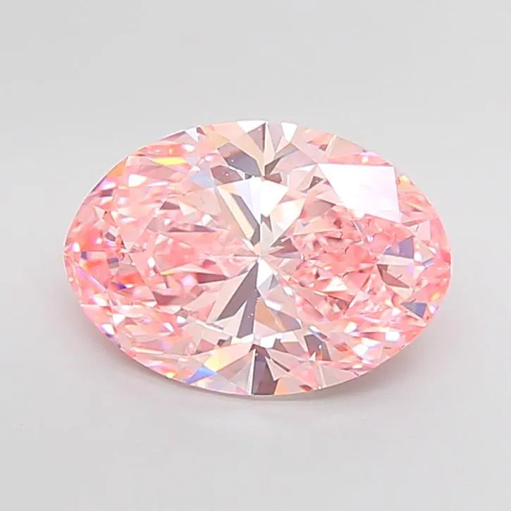 5.00ct Oval Lab Grown Diamond (Colour Fancy Vivid Pink, Clarity SI1, IGI Certified)