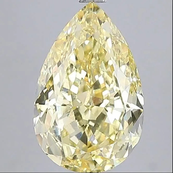 5.01ct Pear Lab Grown Diamond (Colour Fancy Intense Yellow, Clarity VS2, IGI Certified)