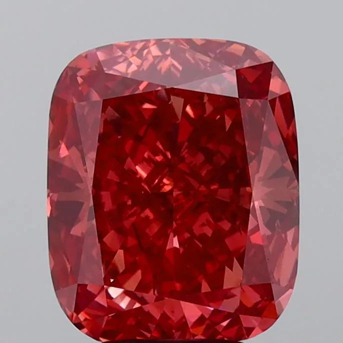 5.03ct Cushion modified Lab Grown Diamond (Colour Fancy Vivid Brownish Pink, Clarity VS2, IGI Certified)