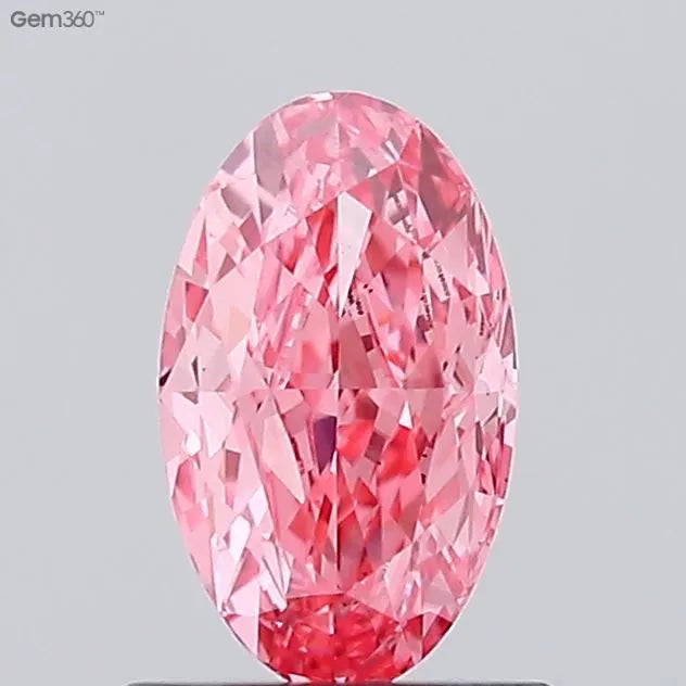 5.03ct Oval Lab Grown Diamond (Colour Fancy Vivid Pink, Clarity VS1, IGI Certified)