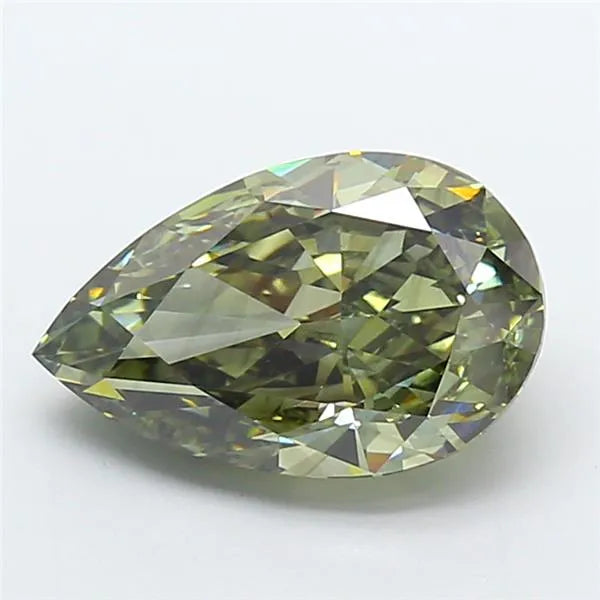 5.07ct Pear Lab Grown Diamond (Colour Fancy Vivid Green, Clarity VS2, IGI Certified)
