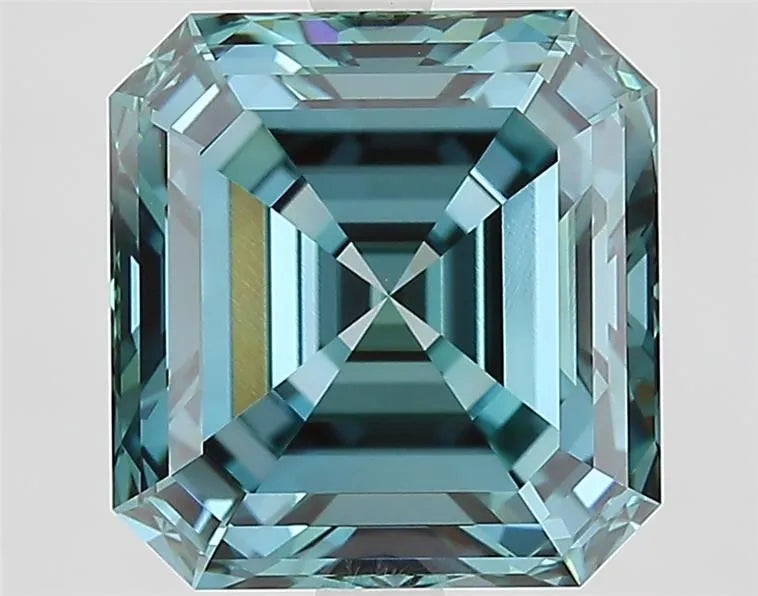 5.09ct Emerald Lab Grown Diamond (Colour Fancy Vivid Blueish Green, Clarity VVS1, IGI Certified)