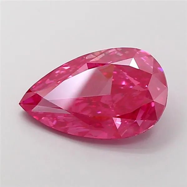 5.01ct Pear Lab Grown Diamond (Colour Fancy Vivid Pink, Clarity VS2, IGI Certified) - Jewelry by Cleo