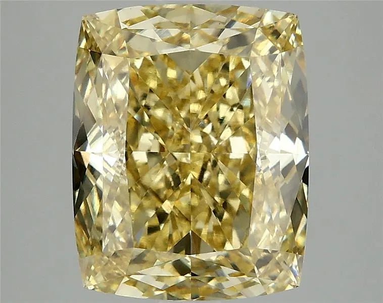 5.04ct Cushion modified Lab Grown Diamond (Colour Fancy Intense Yellow, Clarity VS2, IGI Certified) - Jewelry by Cleo