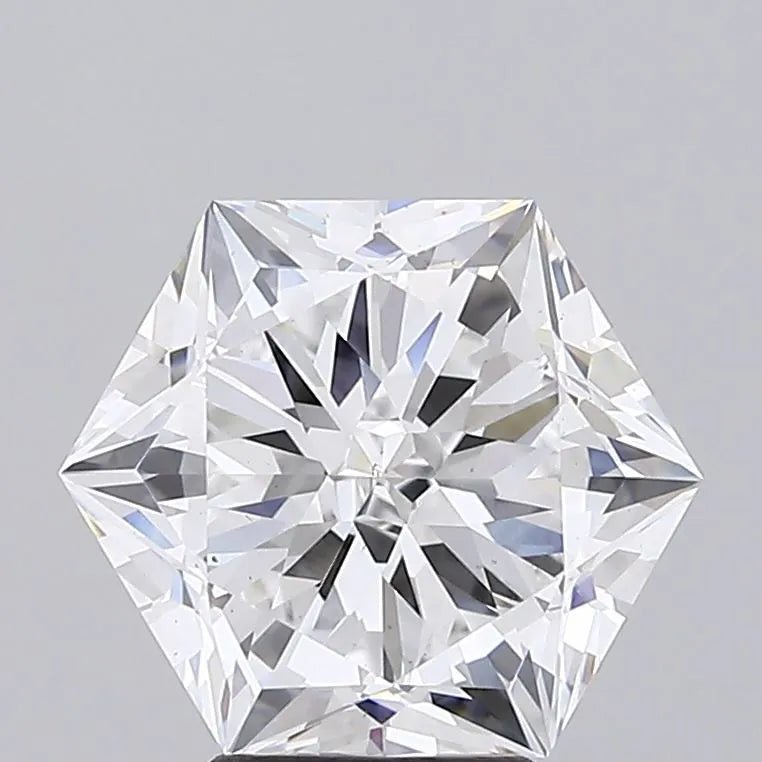 5.09ct Hexagonal Lab Grown Diamond (Colour E, Clarity VS2, IGI Certified) - Jewelry by Cleo
