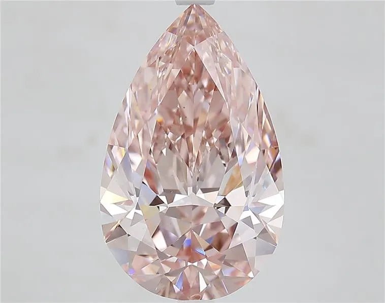 6.01ct Pear Lab Grown Diamond (Colour Fancy Intense Brown Pink, Clarity VS1, IGI Certified) - Jewelry by Cleo