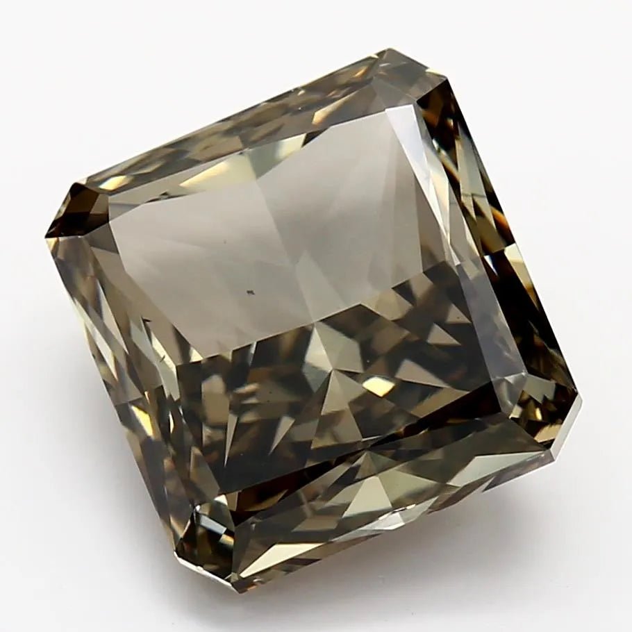 6.13ct Radiant Lab Grown Diamond (Colour Fancy Gray, Clarity VS2, IGI Certified) - Jewelry by Cleo