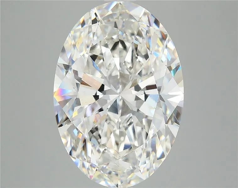 6.32ct Oval Lab Grown Diamond (Colour G, Clarity VS2, IGI Certified) - Jewelry by Cleo